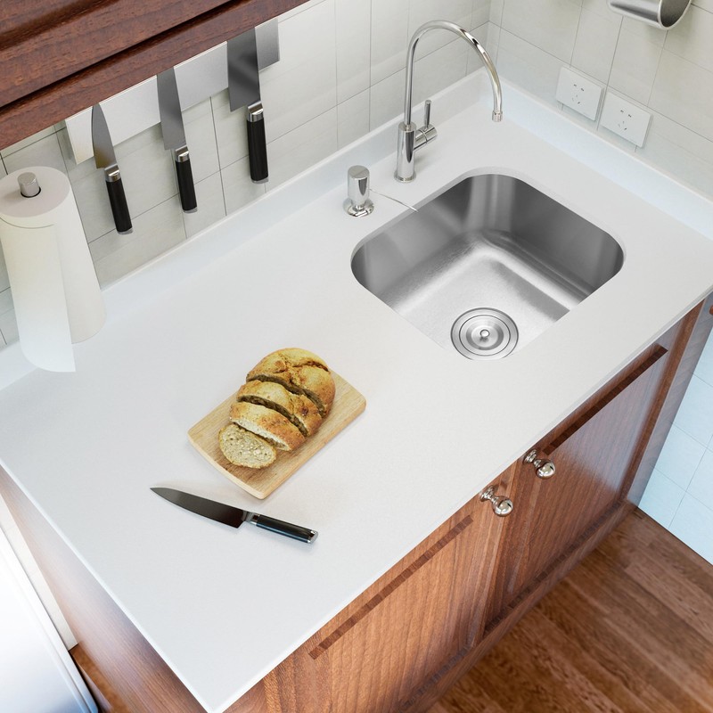 MONSINTA Bar Sink, 16" x 15" x 8" Undermount Kitchen