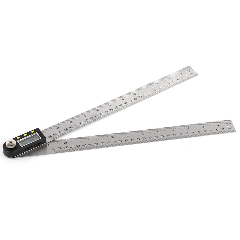 Digital Angle Finder LED Display Stainless Steel Metric Imperial 360°