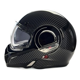 VPR F242 P/J Reverse Flip-Up Motorcycle Helmet - Double Visor Modular Jet Crash Helmet for Racing Sports Touring - Road Legal 22.06 Approved Motorbike Helmets for Men Women