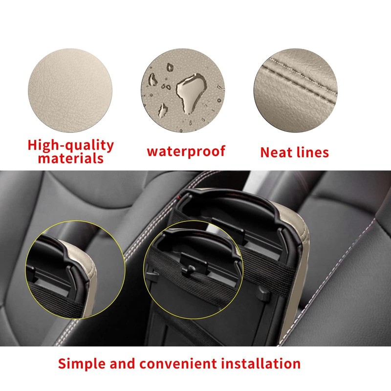 AOMSAZTO Armrest for 2020-2024 Toyota Corolla Middle Leather Beige