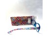 Foster Grant colored reading glasses, Makayla blue printed temples +1.25
