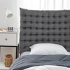 Rainha Cushion Tufted College Headboard - Dark Gray