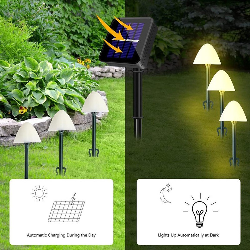 Solar Fairy Lights Outdoor LED Solar Light Mushroom String Light