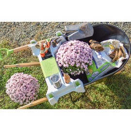 The Burro Buddy, USA Made Lawn/Garden Tray for All 4-6 cu. ft. wheelbarrows. Holds rake, Shovel, Short Handle Tools, Drinks & Water Tight Storage for Phone. Wheelbarrow not Included. Great Gift!