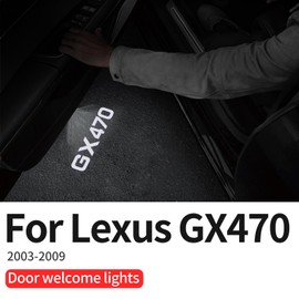 LaIIker 4 Pieces Door Light Logo Projector for 2003-2009 Lexus GX470 Car Modification Fittings Colorfast High Definition LED Car Welcome Projection Lamp (GX470 4 Pieces)