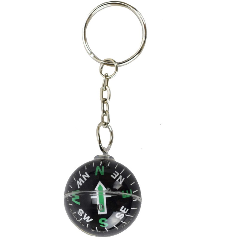 Ace Camp Munkees Ball Compass Keychain, Small Useful Outdoor Tool