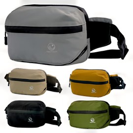 XENLYN GEAR Waterproof Bum Bag | Waist Fanny Pack & Running Belt for Men & Women | Adjustable Waist Bag with Zipper Pockets | Crossbody Bag for Travel, Hiking, Dog Walking, Festivals, Everyday Carry