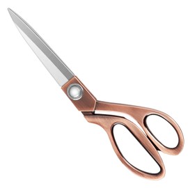 KUONIIY High Performance Sewing Scissors 24 cm - Professional Stainless Steel Copper Dressmaking Scissors for Fabric Leather Dressmaking Artists Students Tailorswomen