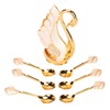 Swan Base Holder Innovative Gold Smoother Edges Coffee Dinnerware Set