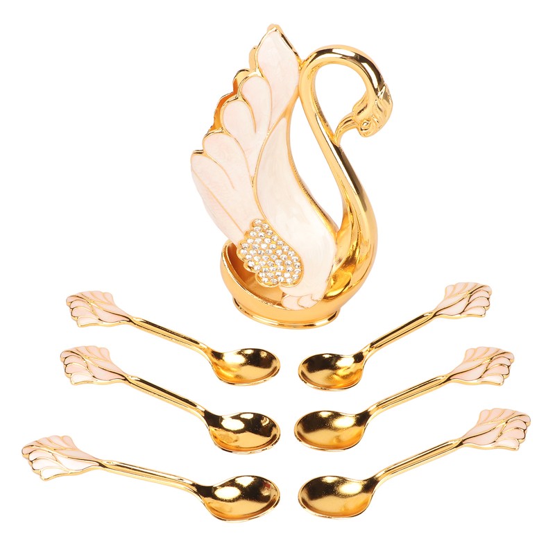 Swan Base Holder Innovative Gold Smoother Edges Coffee Dinnerware Set