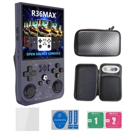 𝐑𝟑𝟔𝐒 𝐍𝐞𝐰 𝐔𝐩𝐠𝐫𝐚𝐝𝐞 - R36MAX Handheld Game Console 128G Built-in 22000+ Classic Games, 4.0 HD IPS Screen Open Source Linux System Video Retro Game Player