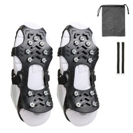 badbowl Crampons Anti-slip Shoes, 11 Prong Shoes, Snow Spikes, Anti-Slip, Snow Spikes, Comes with Storage Bag, Anti-Slip Belt, Snow, Anti-Slip, Soles, Anti-Slip Spikes, Mountain Climbing, Snowy Roads,