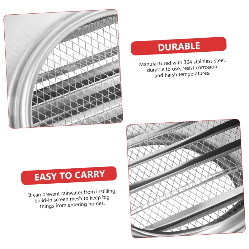 Operitacx Stainless Steel Outdoor Dryer Vent Cover Wall Mount Soffit