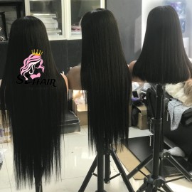 Ready to Ship Raw Cuticle Aligned Pre Plucked bob Wig Human Hair HD Lace Front Glueless 100% Human Hair Wigsstyle: Silky Straight, stretched length: 10 inches, Lace Size: 13x4