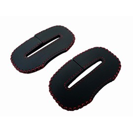 MAZDA CX5 for Mazda CX-5 (KF Type) Genuine Leather Seat Belt Cover (Red Stitching) Leather Cover Parts Accessories Dress Up Noise Prevention Scratch Resistant