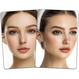 DELORIGIN 2pcs Face Painting Practice Board A4 Size Reusable Makeup Painting Practice Boards Excersize Template Stage Make-up Exercise Tool Facial Paint Supplies for Makeup Beginner(Women)