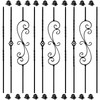 Zwinz 10 Pack Wrought Iron Balusters, 1/2" x 44" Balusters