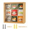 Ll.TOPWP Wood Tea Bag Organizer, 9 Compartment Multi-Functional Tea Box