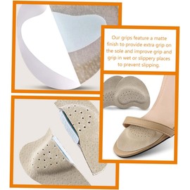 MMSZHL 2 Pares Almohadillas de Tacón Alto y Sandalias, Almohadillas para Pies, Almohadillas de Talon Adheribles, Relleno de Zapatos, Antideslizantes, para Aliviar el Dolor En el Antepié (Albaricoque)