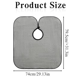 Larrel Short Hair Cape, Black Shampoo Capes for Salons Waterproof Reusable Hair Color Cape for Stylist Home Salons Apron Makeup Beauty Hairs Dye