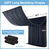 20ftx20ft Black Backdrop Ceiling Drapes,4Panels 20ft Height Wrinkle Free Tent