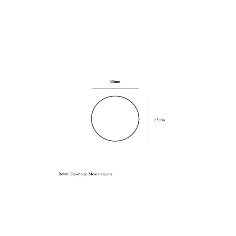 4 x White Round 68mm Downpipe Brackets, Freeflow Rain Water