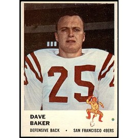 1961 Fleer # 64 Dave Baker San Francisco 49ers (Football Card) EX 49ers Oklahoma