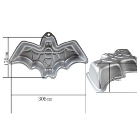 Molde para tartas de murciélago de dibujos animados, molde de aleación de aluminio antiadherente para tartas
