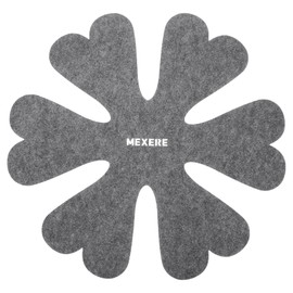 sourcing map 38cm/15" Pot and Pan Protectors, 6Pack Anti-Slip Pan Dividers Pads Pot Separators Protectors for Stacking and Protecting Your Cookware (Floral, Grey)