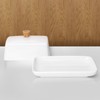 Flexzion Ceramic Butter Dish and Lid Cover (6 Inch Wide)