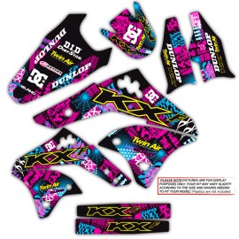 MX ISLAND 1994 1995 1996 1997 1998 KX 125 250 GRAPHICS KIT KAWASAKI NIGHT RIDER : MAGENTA