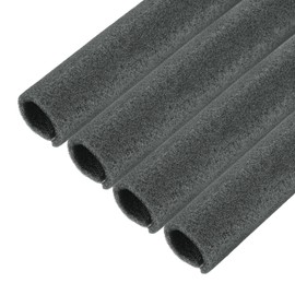sourcing map 2pcs Pipe Insulation Foam Tube Split Pipe Lagging 25mm(1 Inch) ID 35mm OD 2ft Freeze Protection for Copper Pipe, Black