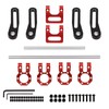 2PCS Aluminum Adjustable 1/10 RC Bumper Crawler Bumper with Fairlead