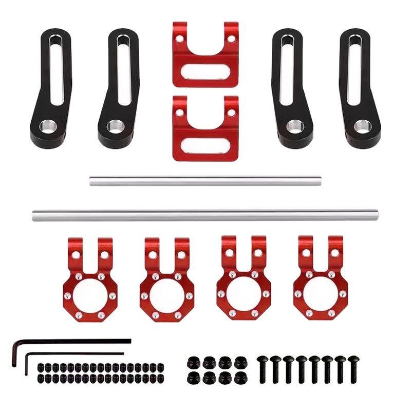 2PCS Aluminum Adjustable 1/10 RC Bumper Crawler Bumper with Fairlead