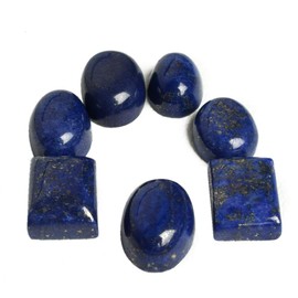 Gembub Lapis Lazuli - Juego de 7 piedras preciosas (mezcla de cabujón, 100 ct, BS-107)