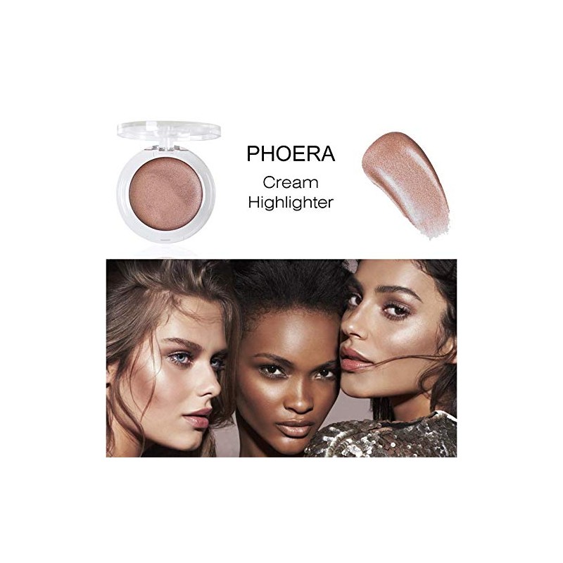 PHOERA SooGlow Cream Highlighter Long Lasting Waterproof Shimmer Blushers For
