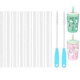 Replacement Straws Compatible with Zak Designs Kelso 15oz Kids Tumbler,Zak Kids Toddler Cup Straw Replacement- 6 Straw and 2 Cleaning Brushes