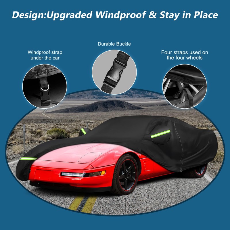 for C4 Corvette Car Cover Waterproof, Sun Heat Protection Outdoor