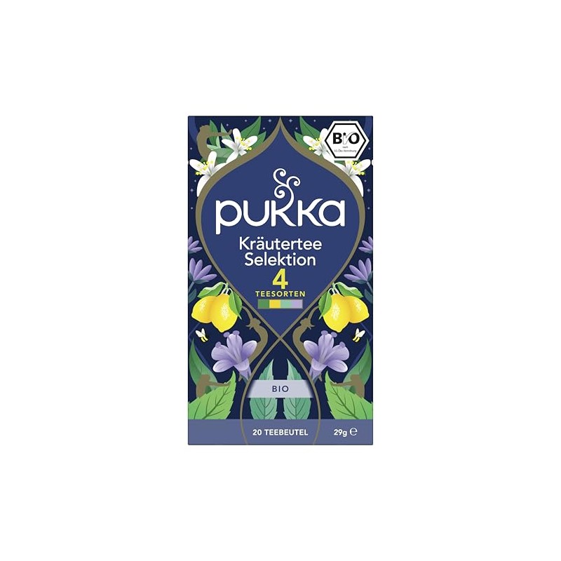 Pukka Tea, Organic Herbal Tea Selection, Pack of 4, 80