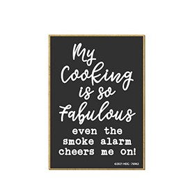 Honey Dew Gifts, My Cooking is so Fabulous Even The Smoke Alarm Cheers Me On, 2.5 Inches by 3.5 Inches, Made in USA, Mom Magnet, Refrigerator Magnets, Decorative Magnets, Funny Magnets, Funny Fridge