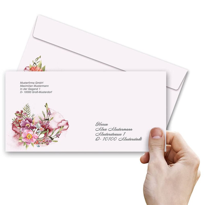 Envelopes Blossom Time Flowers & Blossoms Pack of 50 Envelopes