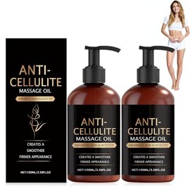 2PC Anti Cellulite Massage Oil,Aceite Corporal ReafirmanteReafirma La Piel, Hidrata Profundamente Y Suaviza Piernas, Muslos, Glteos Y Abdomen         