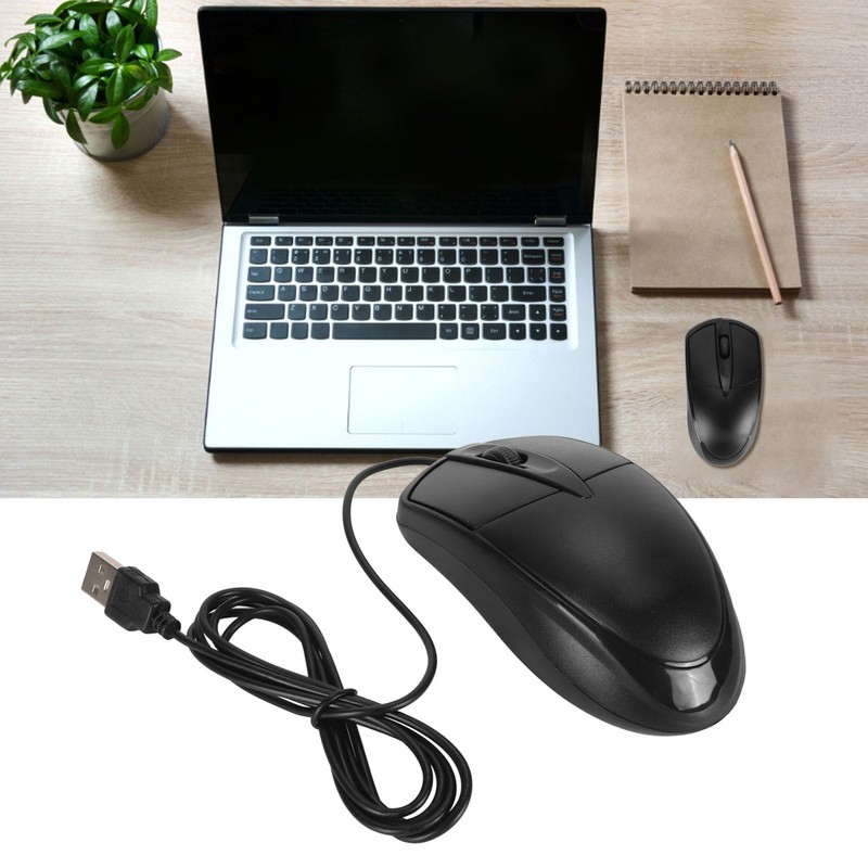 Corded Mouse, 1000 DPI ABS 4.9ft Wired Mouse with 3