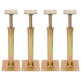 4 Pcs House Floor Post Pole for Leveling,11" to 16" High Range House Jacks for Lifting,10000 lbs Height Capacity Telescoping Screw Jacks,Adjustable Floor Jack,Basement Floor Jack