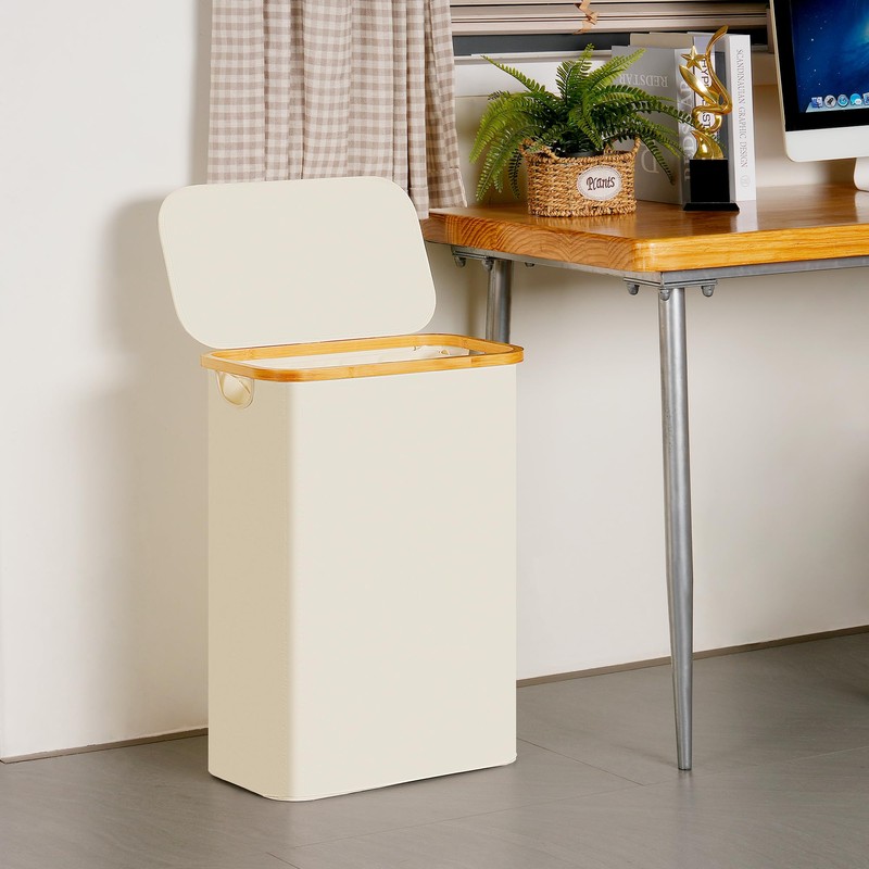 efluky Slim Laundry Basket with Lid, Narrow Laundry Hamper with