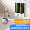 Dual Head Liquid Soap Dispenser Wall Mount Shampoo Dispenser for