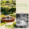 12 Inch Hanging Solar Bird Bath Fountain, Brown Outdoor Garden