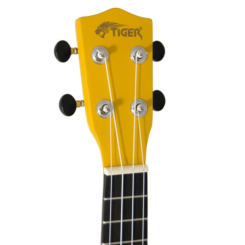 Tiger Soprano Ukulele for Beginners in Yellow