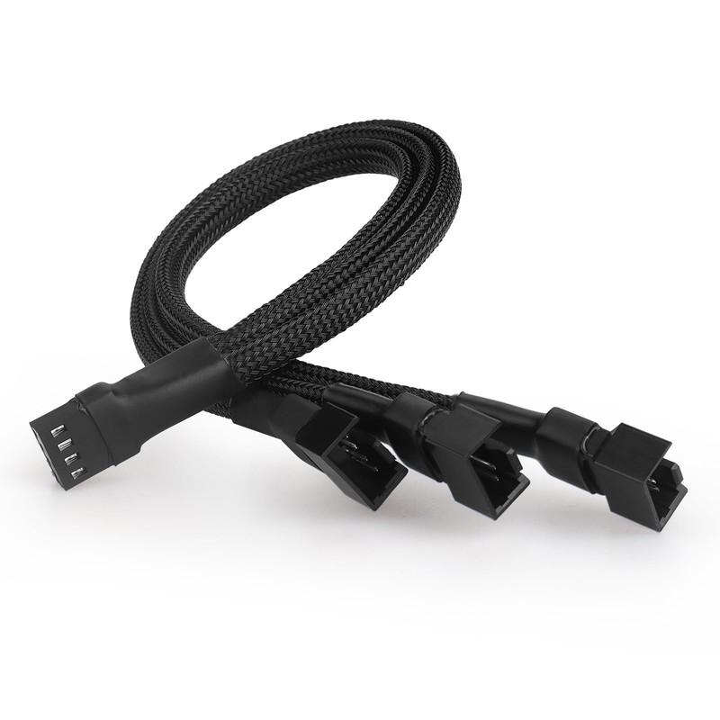 VWEICYY Fan Hub, 1 to 3 Compatible 3PIN/4PIN PC Fans