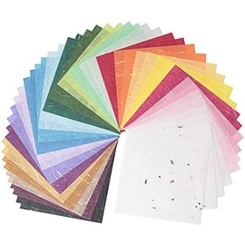 [50 hojas] Papel de morera tradicional coreano mixto HanJi (6 x 6 pulgadas) | Papel de colores | Diseño de arte plegable hecho a mano (Mixto Unyong Hanji)